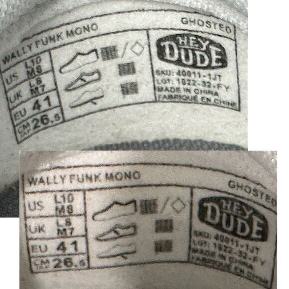 Hey Dude Wally Funk Mono Ghosted Slip-On Sox Collection Shoes Unisex Men 8 / Wom main image 9